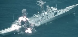 Decommissioned US frigate shot down with missiles at the RIMPAC exercises