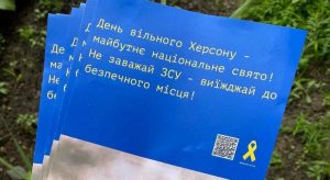 The Ukrainian underground members urged Kherson residents to leave