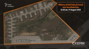 Novofedorivka airbase in Crimea pictured hours before the explosions