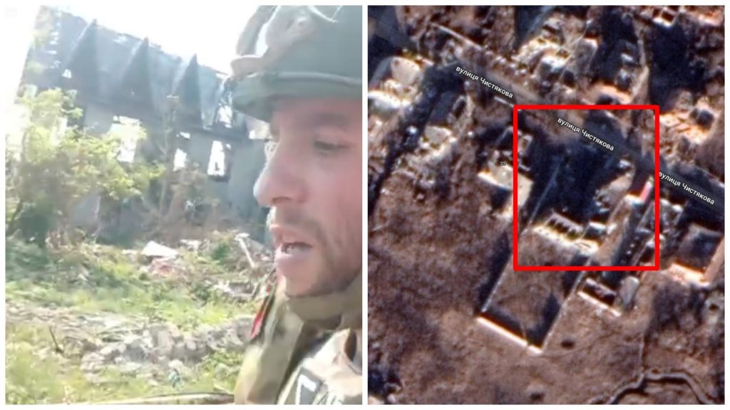 Місце зйомки відео російського пропагандиста у Пісках