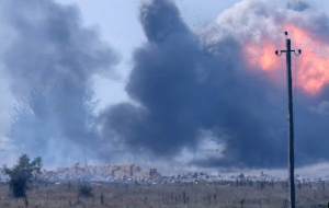 Satellite images showcased the destroyed Russian base near Dzhankoi