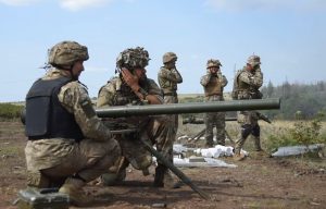 Ukrainian paratroopers equipped with SPG-9 are destroying the equipment and trenches of Russian infantry