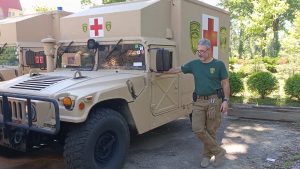 A benefactor from the US purchased sanitary HMMWVs for Ukraine