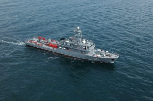 Minesweeper of the Romanian Navy ran into a drifting mine in the Black Sea