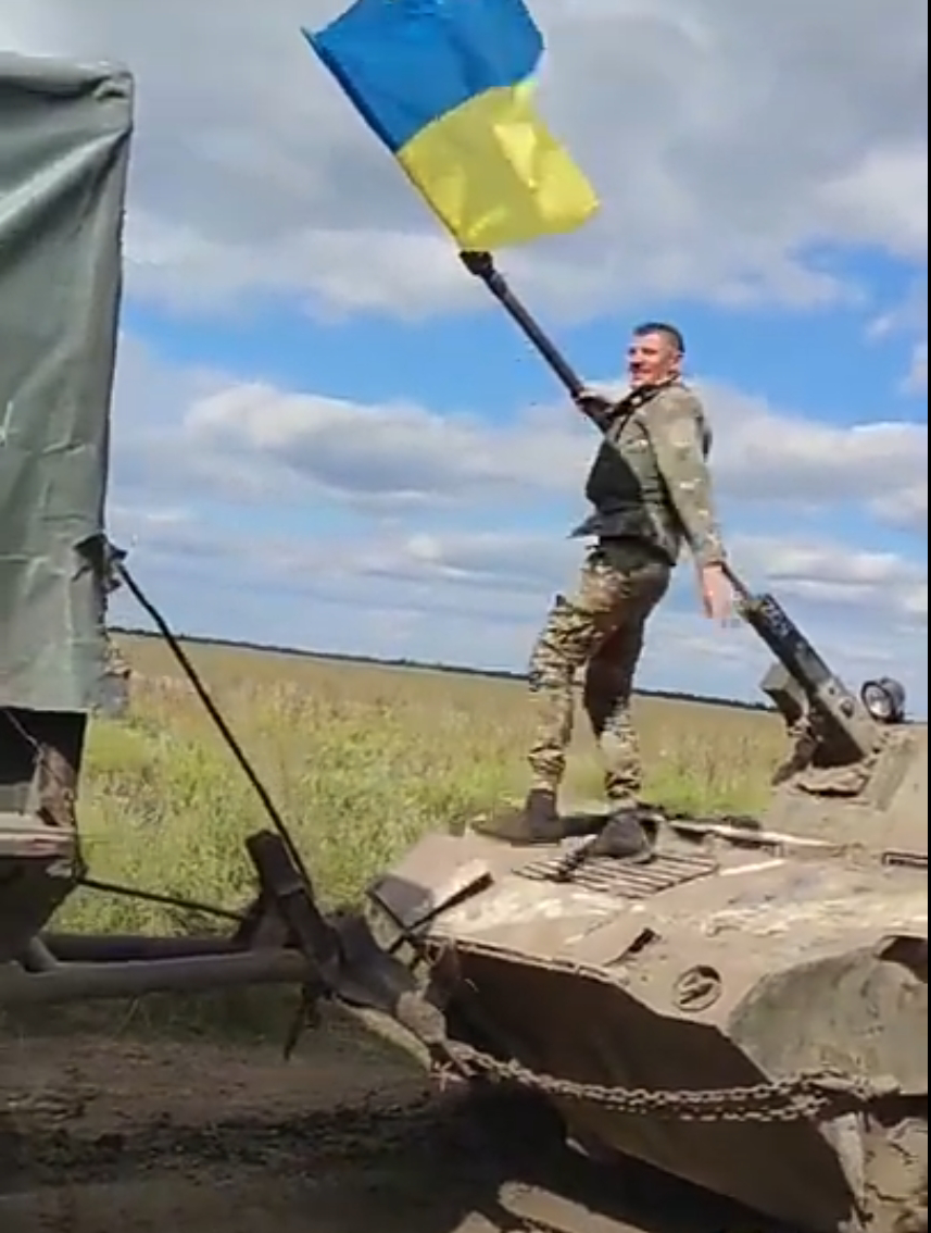 Ukrainian military captured Russians BMD-2 in Kherson Region