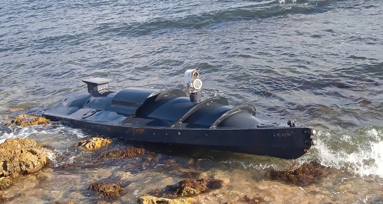 Mysterious surface drone found off the coast of Crimea