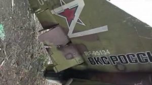 Downed Russian Su-25 wreckage found in Kharkiv Region