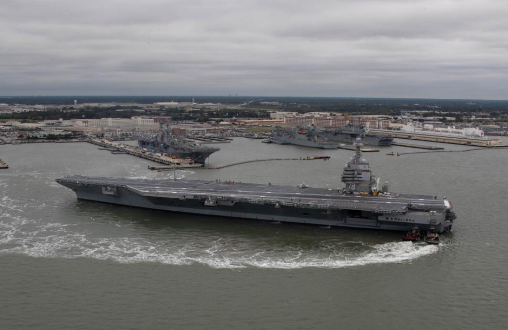 The aircraft carrier USS Gerald R. Ford (CVN 78). Photo credits: US Navy