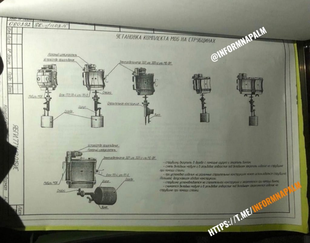 Захоплена українськими силами документація на нову засекречену російську міну. Вересень 2022. Україна. Фото: InformNapalm