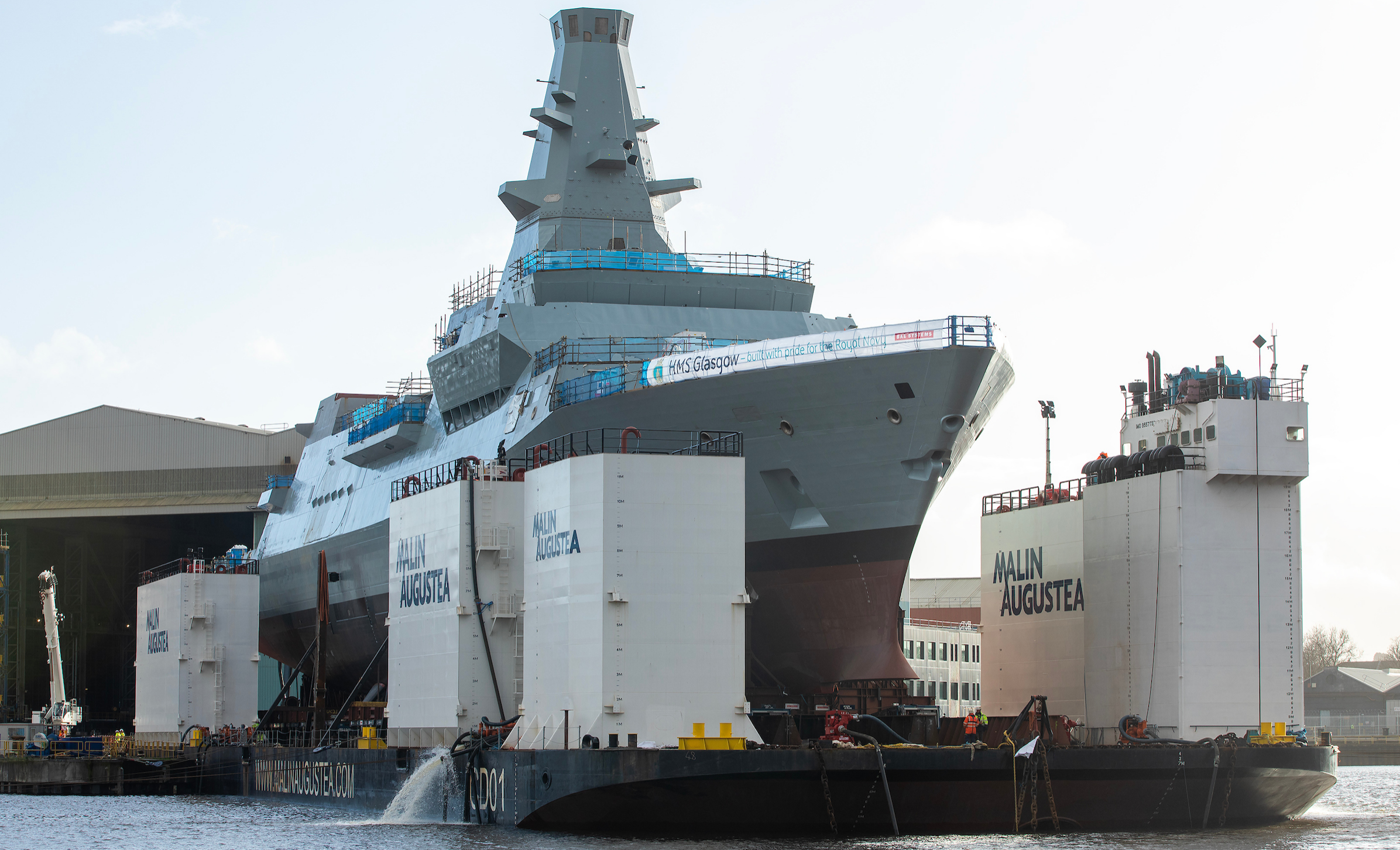 Розпочався спуск на воду HMS Glasgow, першого фрегата проєкту Type 26 