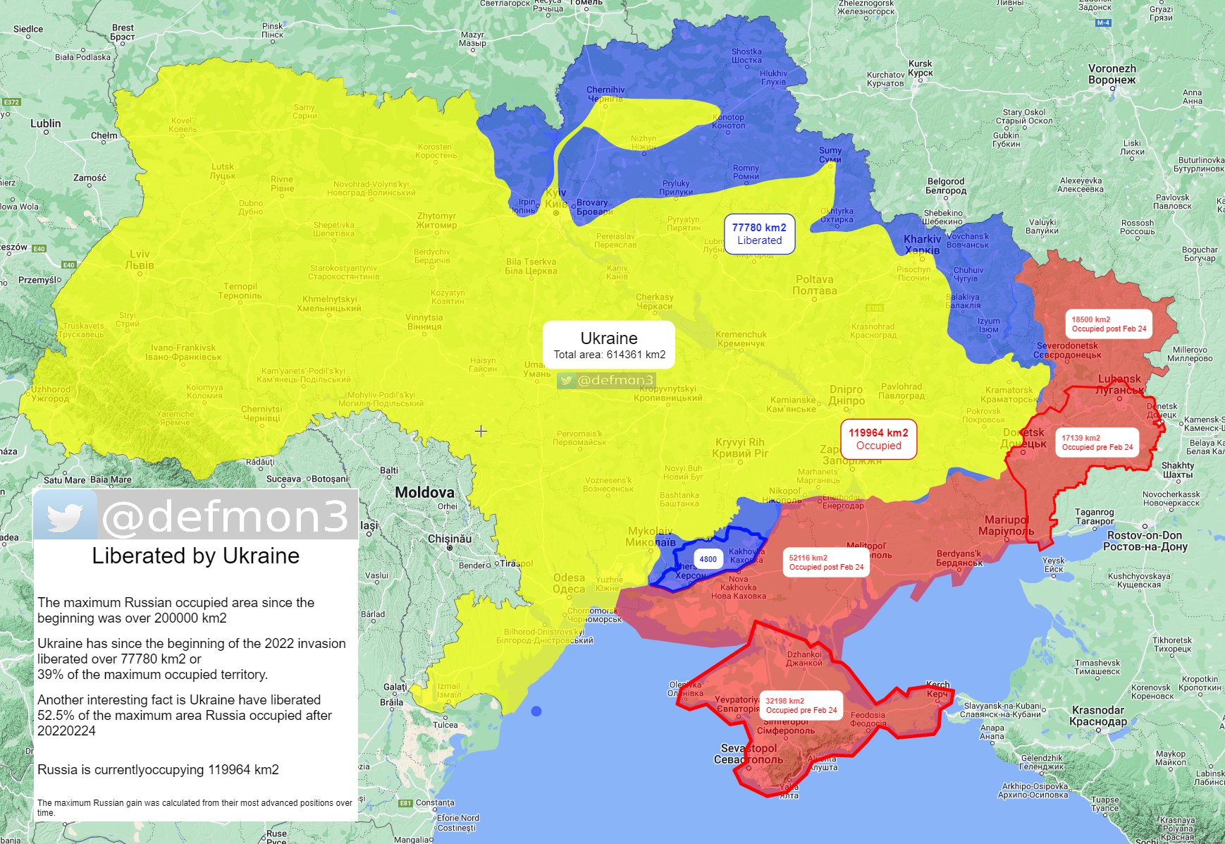 Перелом: ЗСУ звільнили більше половини територій, захоплених РФ після 24.02.2022