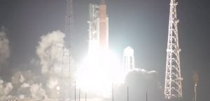 The Artemis I mission is launched. The Space Launch Systems rocket took off