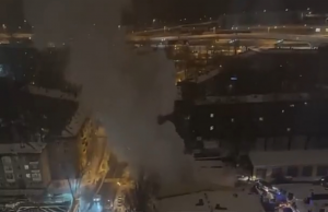 Fire breaks out on the territory of a military unit in Moscow