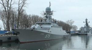 Grad guided missile ship armed with Kalibr cruise missiles commissioned in Russia