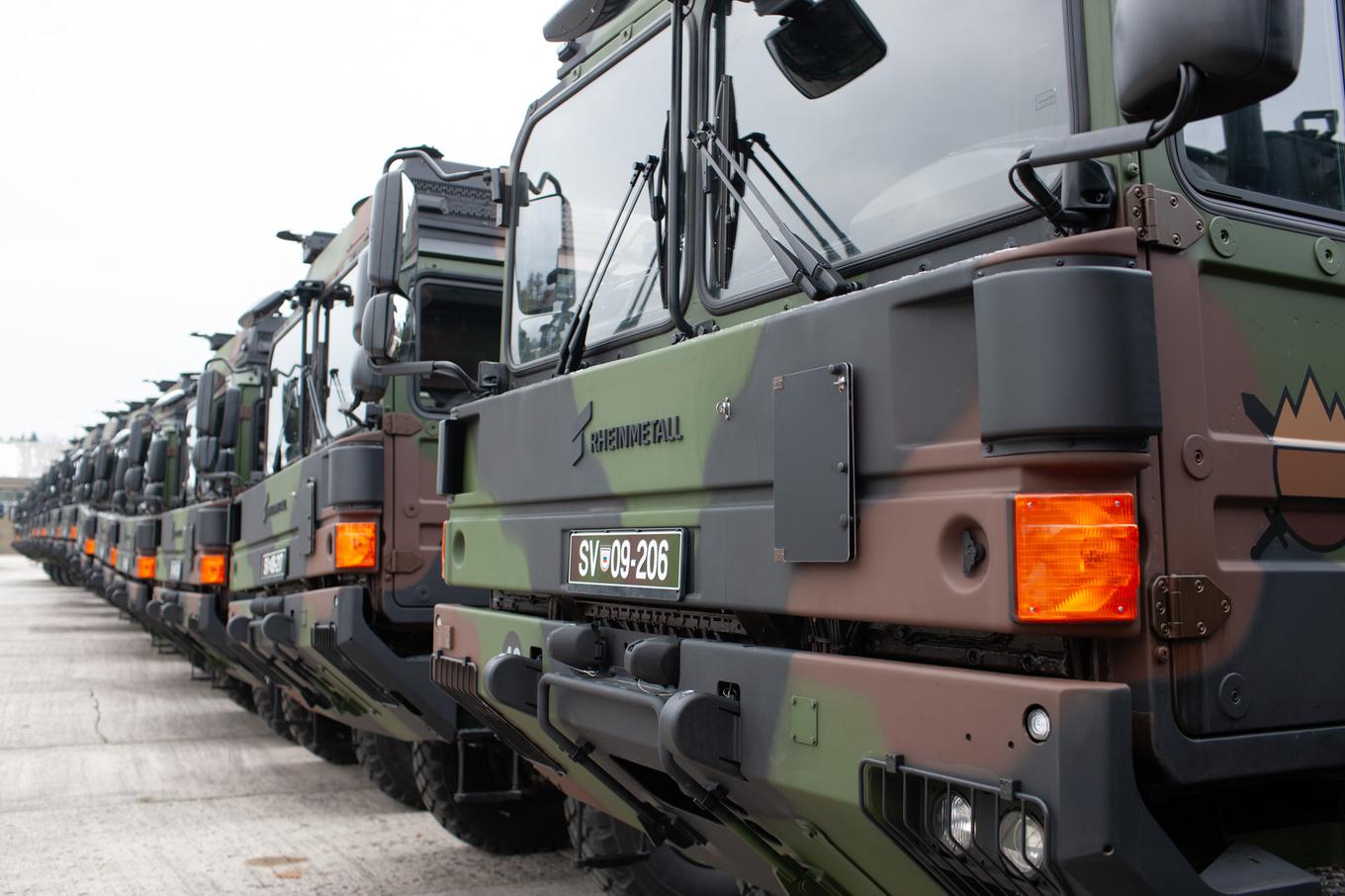 Rheinmetall trucks for the Slovenian military. December 2022. Slovenia. Photo credits: Slovenian media
