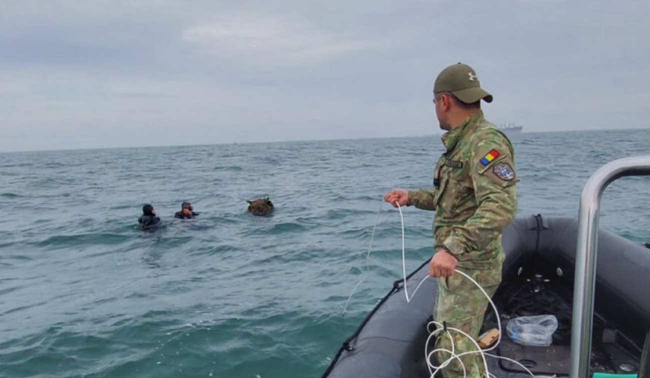 A naval mine was discovered and destroyed in Romania