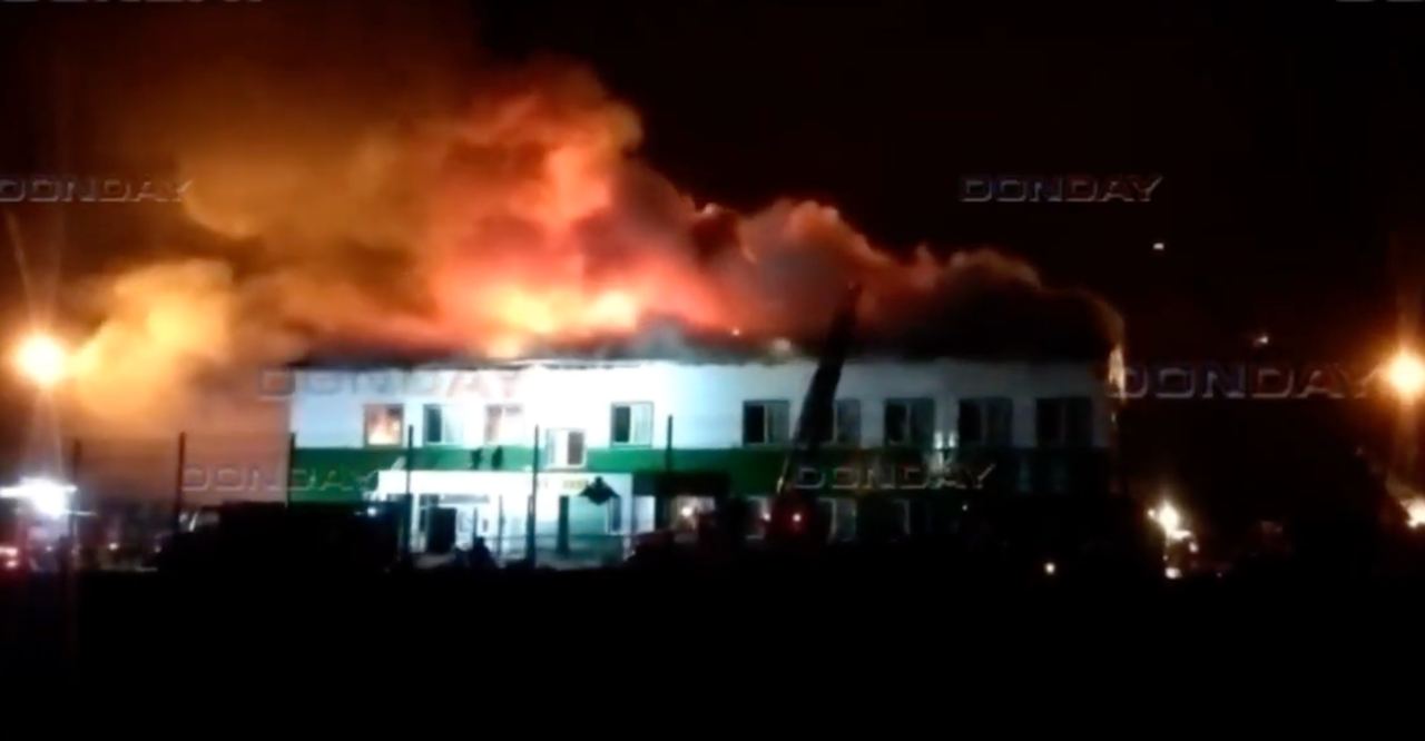 The building housing the 150th Rifle Division burned down in the Rostov region of the Russian Federation