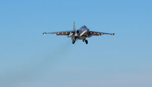 The soldiers of the Ukrainian State Border Guard Service shot down a Russian plane over Bakhmut