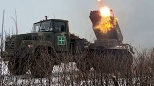 Ukrainian Bastion-01 MLRS operated in Bakhmut area