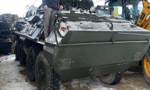 Ukraińscy płastowcy kupili transporter OT-64 SKOT dla jednej z jednostek obrony terytorialnej