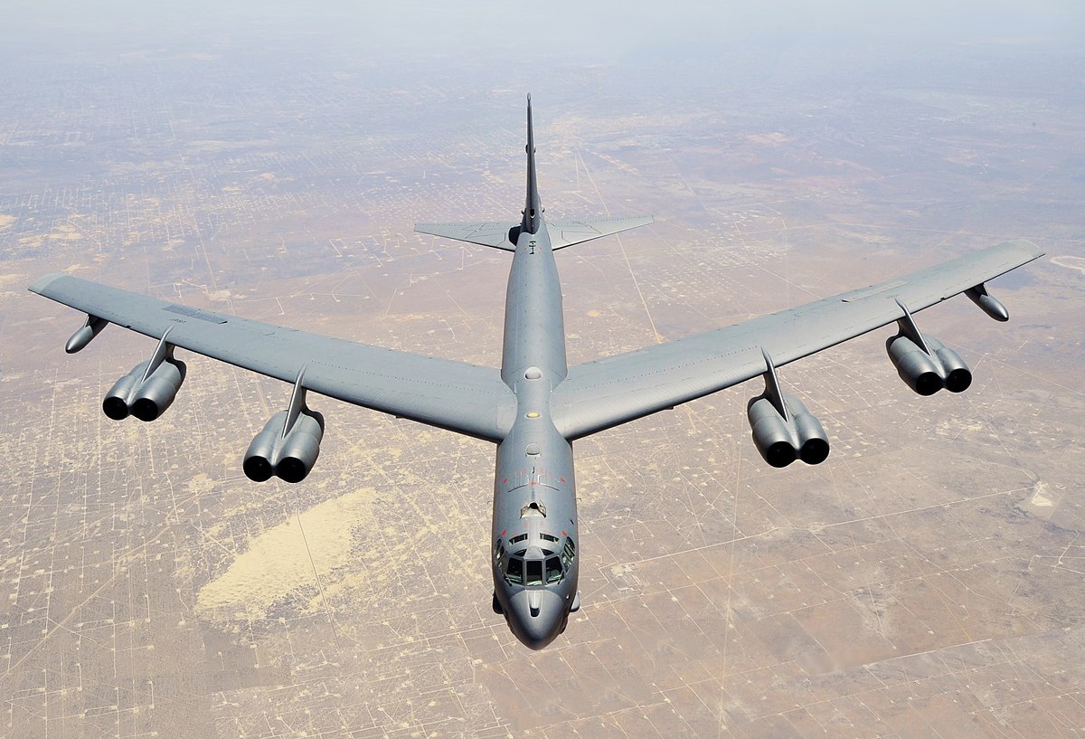 The U.S. B-52 bomber jet flew around the Baltic states and approached the Russian Federation