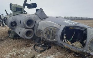 Crashed Russian Mi-35M discovered in the Kharkiv region