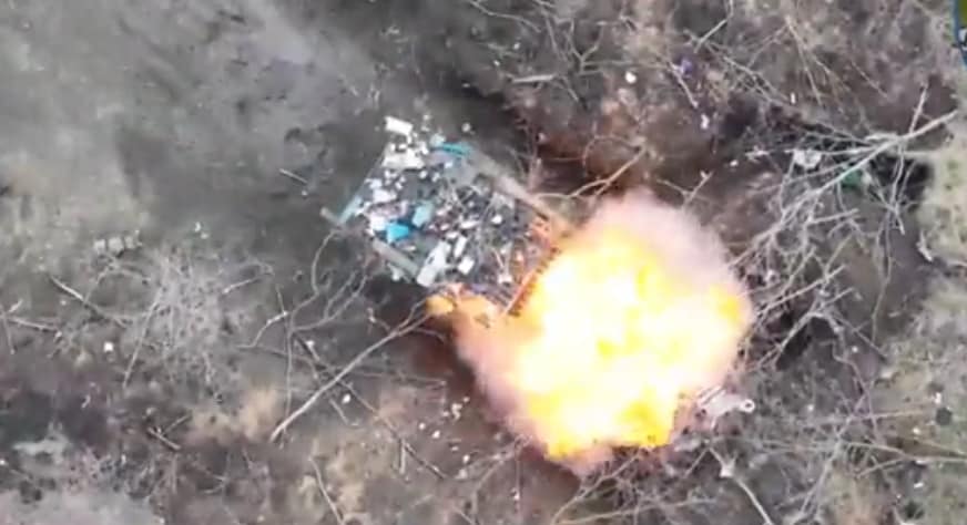 Armed Forces of Ukraine destroyed the Russian Grad multiple rocket launcher with a drone in the Donetsk region