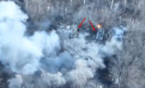 Artillery hits the deployment position of Russian self-propelled guns in Donetsk