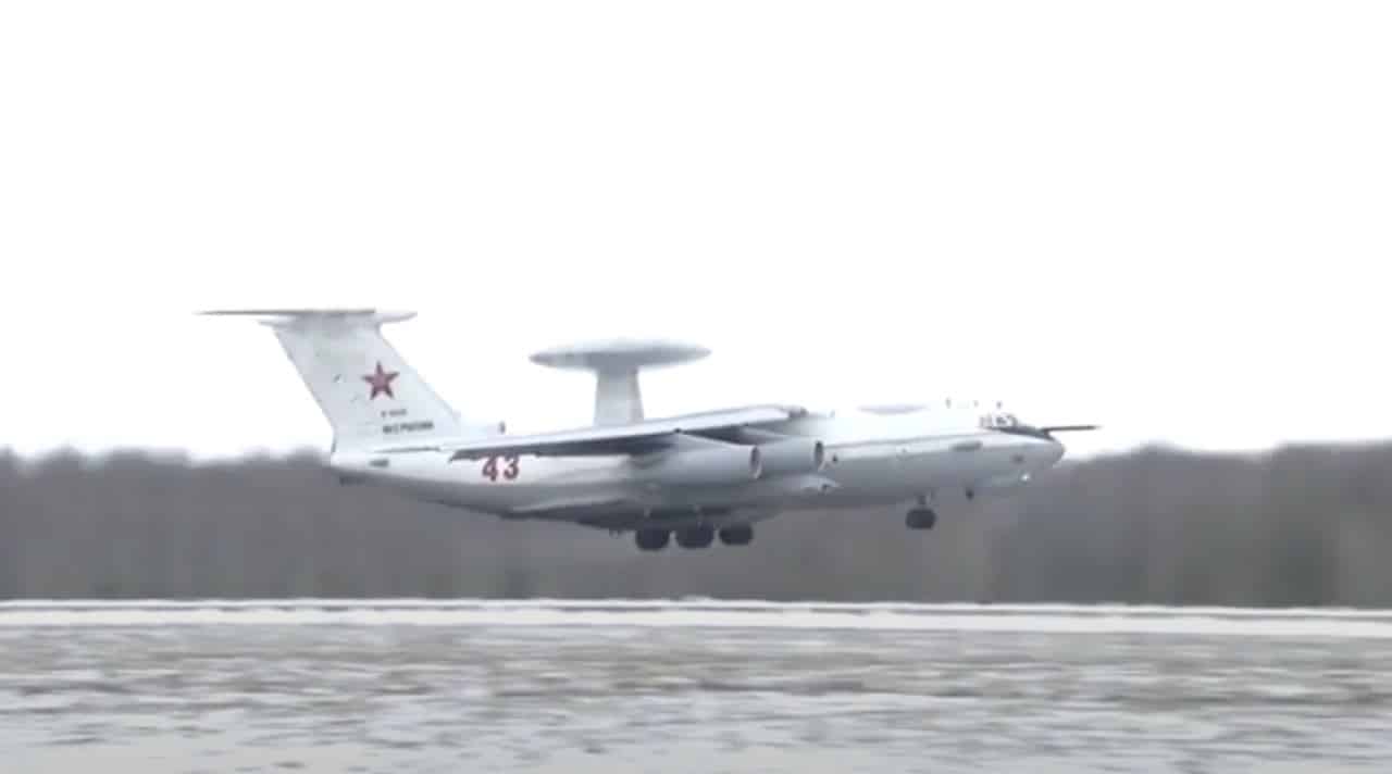 The Russian A-50U airborne early warning and control aircraft left the airspace of Belarus