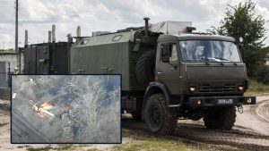 Ukrainian military hit the Russian R-330Zh Zhitel EW system