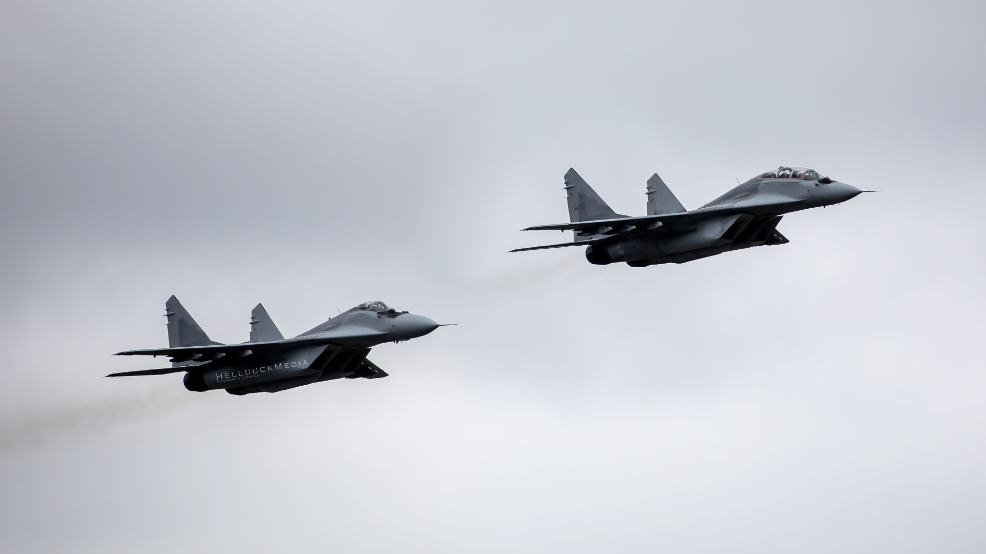 MiG-29 with no identification marks spotted over Poland