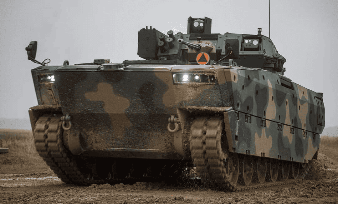 The newest Borsuk infantry fighting vehicle was tested on water