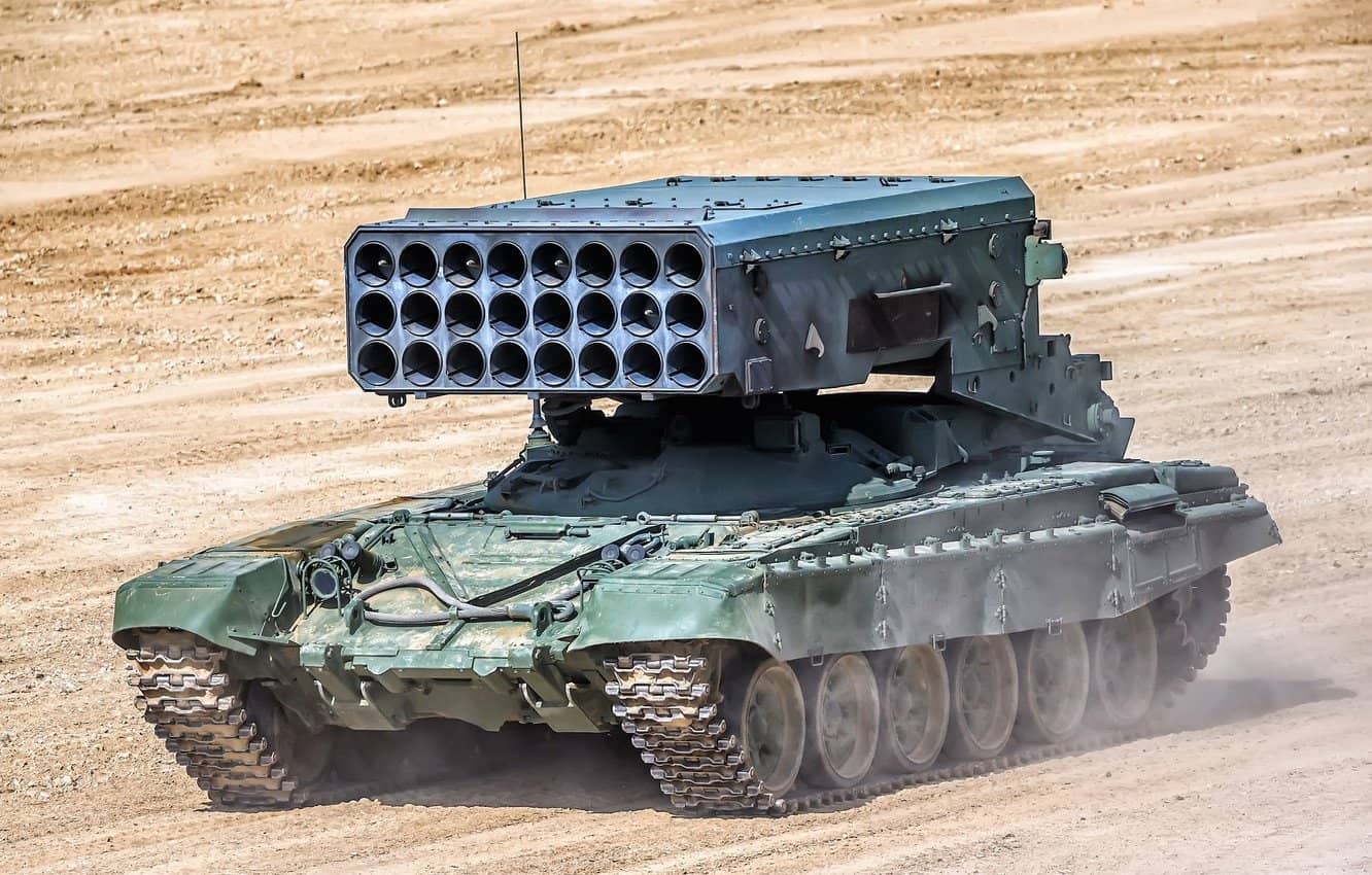 The Armed Forces of Ukraine use the trophy TOS-1