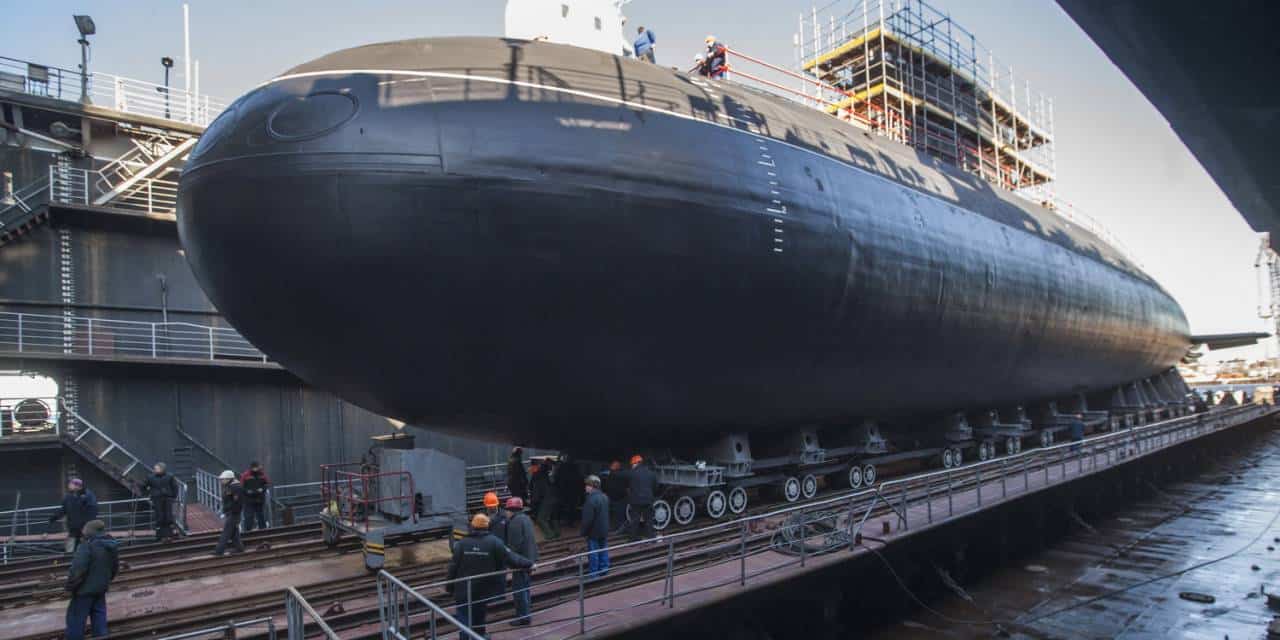 Improved Kilo-class submarine at a shipyard. Photo credits: Russian Ministry of Defense