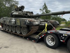 A trophy Russian T-90A tank was spotted in the USA