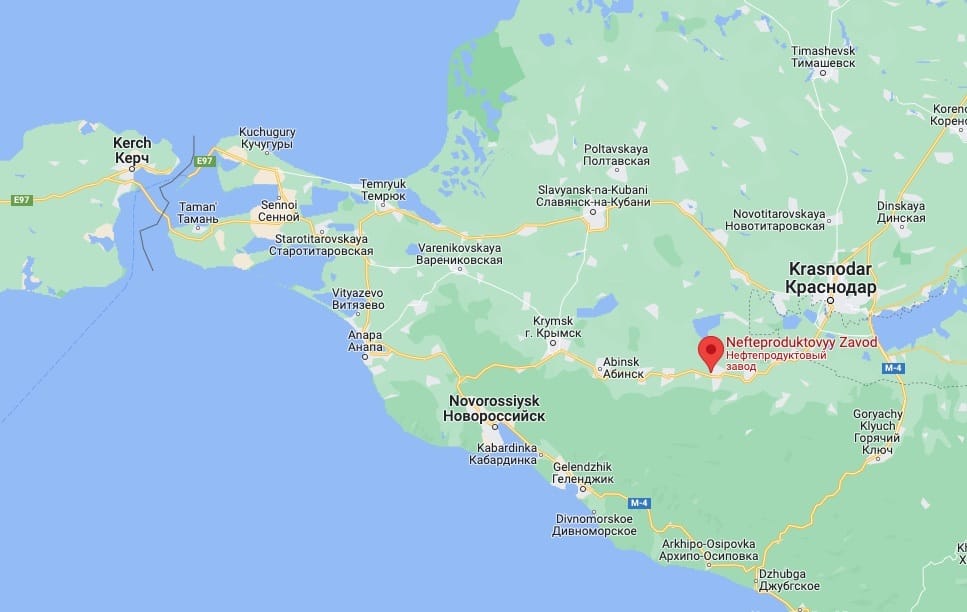 Місцезнаходження Ільського НПЗ