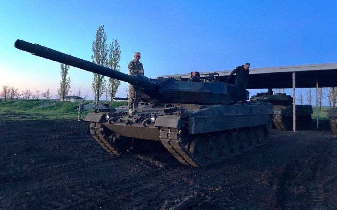 Ukrainian Leopard 2A6 tested on T-62 tanks