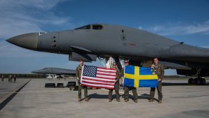 US bombers land in Sweden for the first time