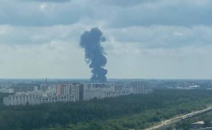 An oil depot on fire in Voronezh: it was hit by a Ka-52 helicopter