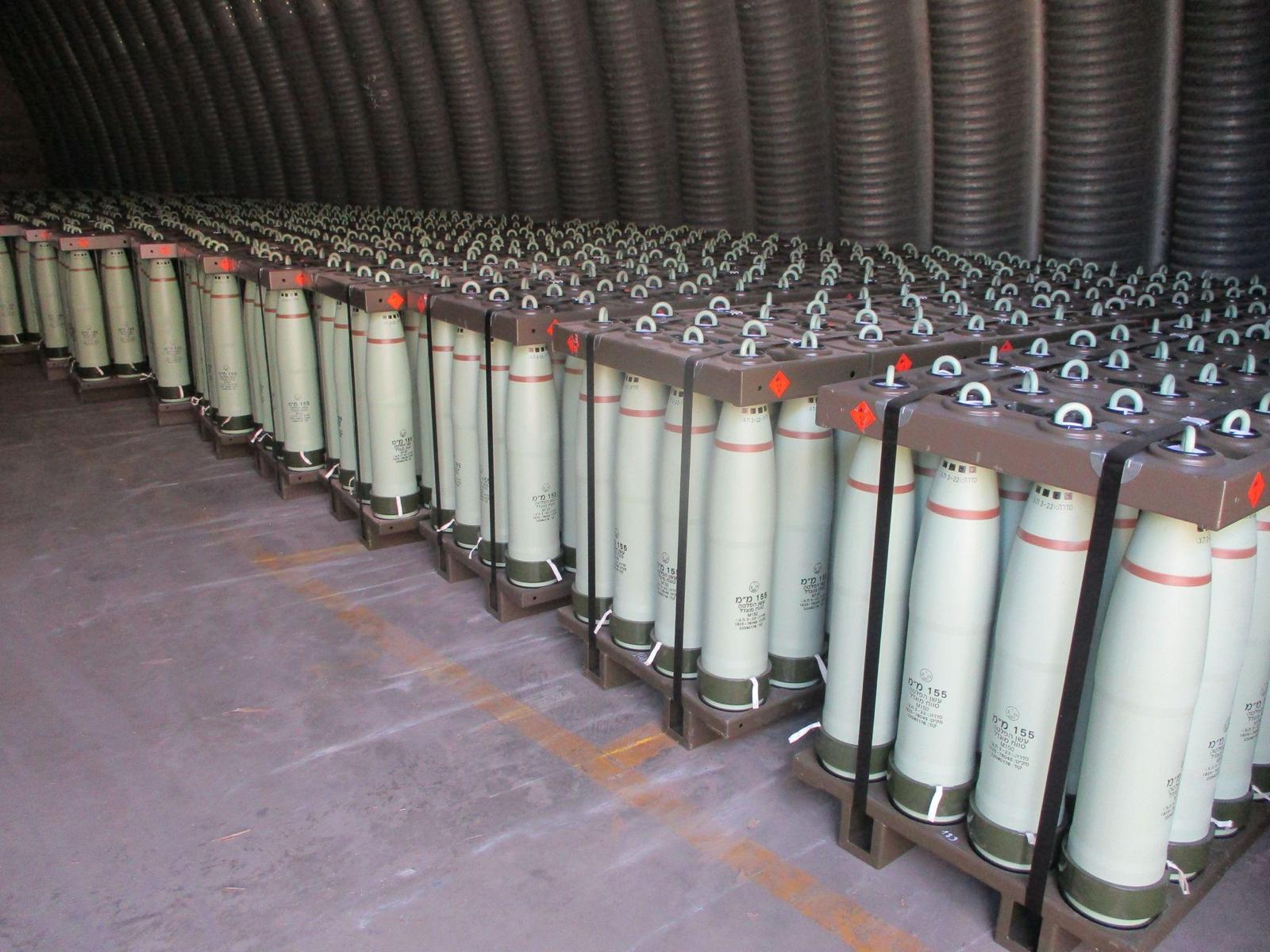 Artillery ammunition of 155 mm caliber. Image: Elbit Systems