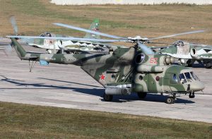 Przechwycony rosyjski śmigłowiec Mi-8 przewoził części zamienne do myśliwców