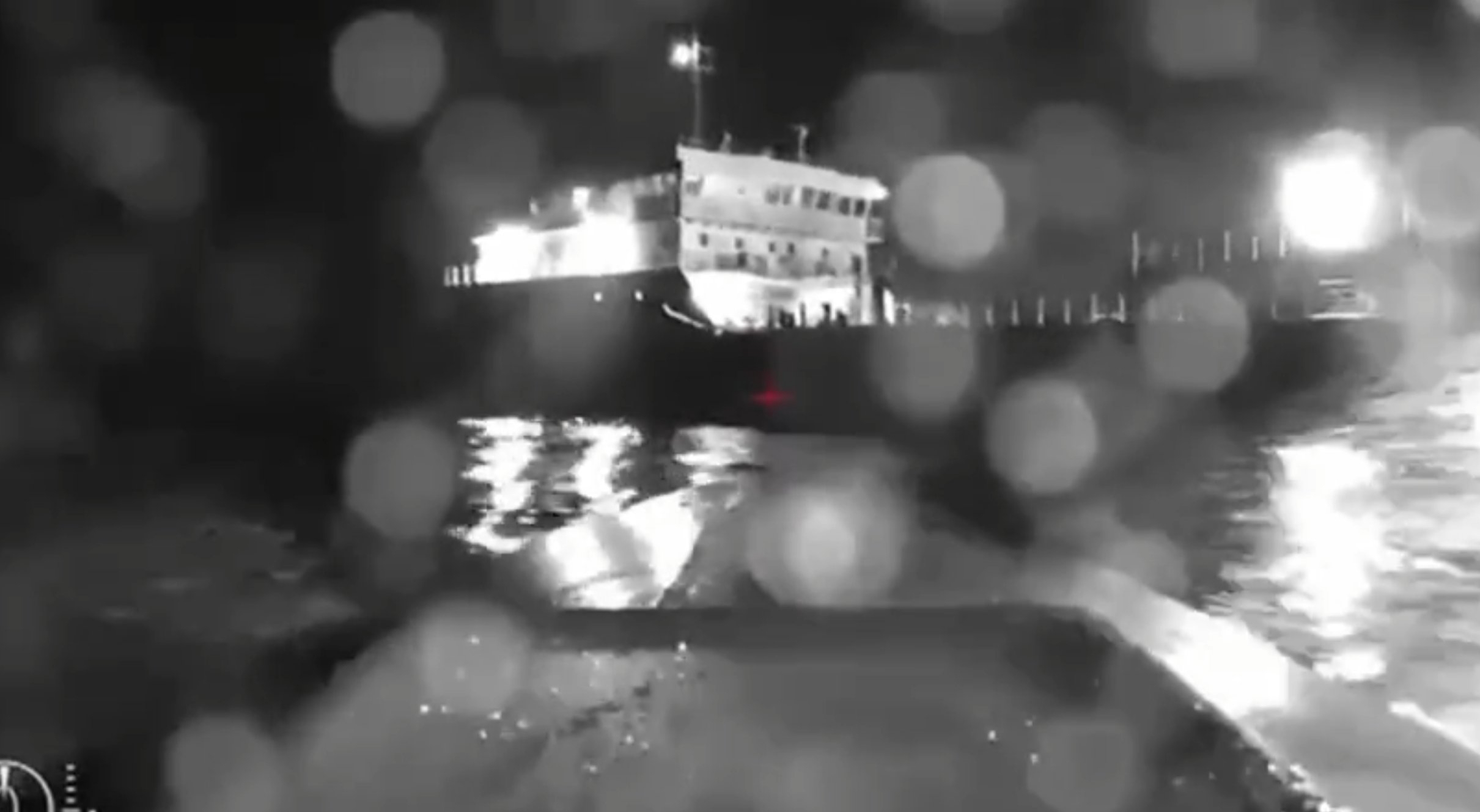 Drone hits a Russian-sanctioned tanker near the Kerch Strait