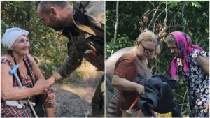 Soldiers of the 47th Separate Mechanized Brigade evacuate civilians from Robotyne