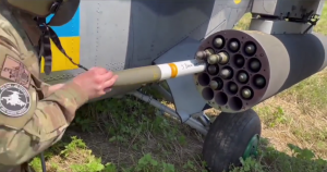 The military demonstrated Hydra rockets on Ukrainian helicopters