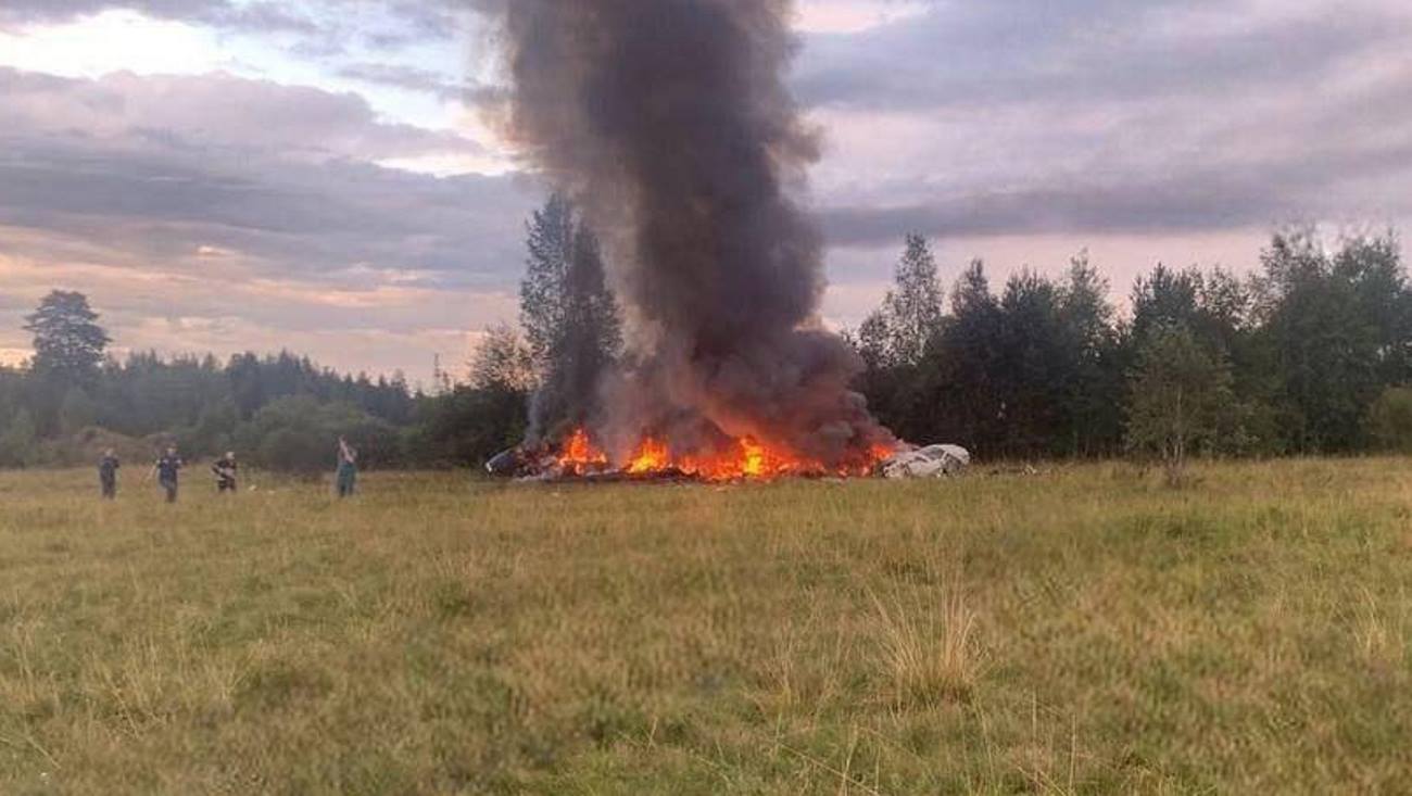 В Росії розбився літак Пригожина