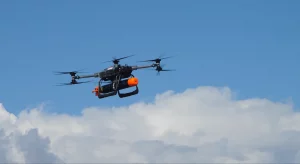 A heavy-lift unmanned aerial system demonstrated the capabilities to launch a torpedo