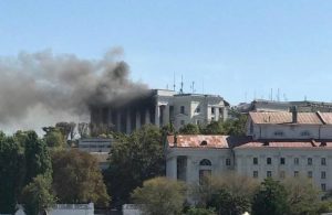 Headquarters of the Black Sea Fleet hit by a missile