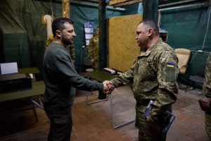 Zelensky visited troops in the Kupiansk-Lyman sector