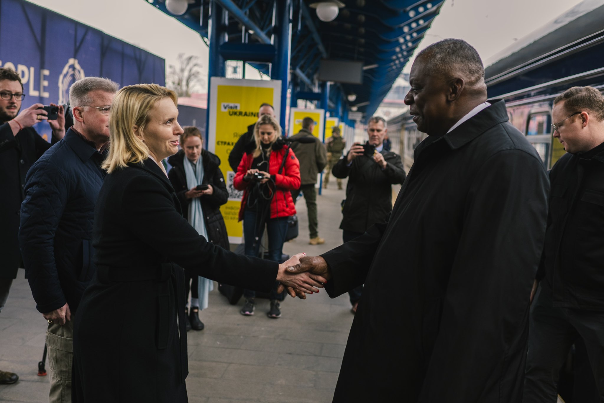 U.S. Secretary of Defense Lloyd Austin Arrives in Ukraine