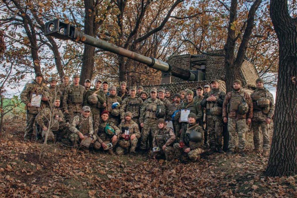 САУ Krab з антидроновими екранами, листопад 2023. Фото: 26 ОАБр ЗСУ